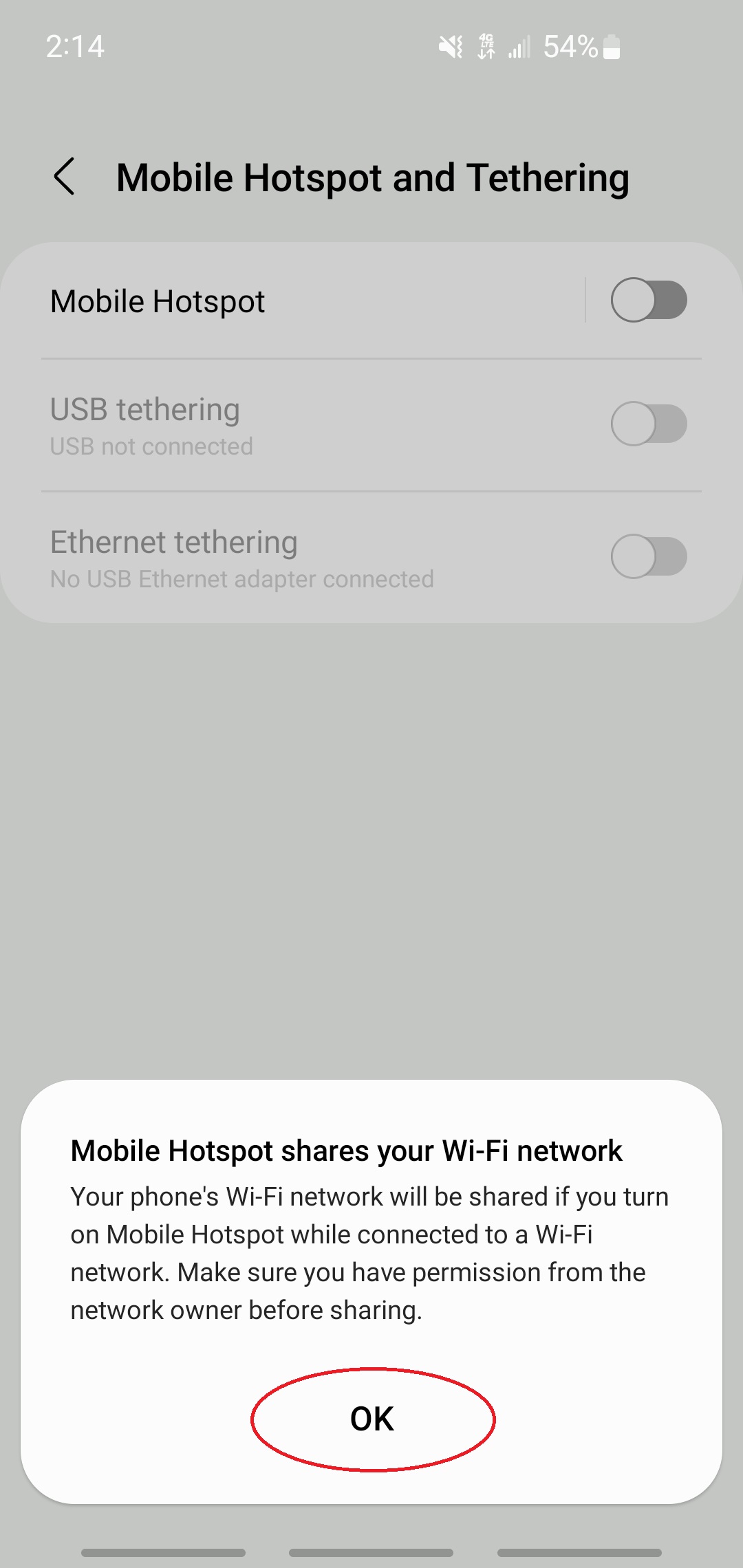 Creating a Mobile Hotspot and Tether with Your Android® Polaris Off